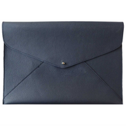 Piel Canela Sobre porta-documentos Carpeta tipo folder tamaño carta u oficio para block papeles fabricado koon artesanos mexicanos por manos de México color azul negro piel mendele